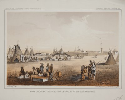 Fort Union og distribution af varer til assiniboinerne af American School