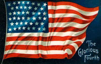 Fjerde juli amerikanske flag af American School