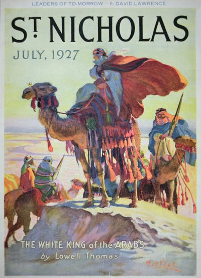 Forside af St. Nicholas magazine, juli 1927 (farve litho) af American School
