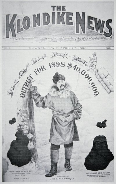 Forsiden af "The Klondike News af American School