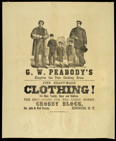 G.W. Peabodys Kingston One Price Clothing House af American School
