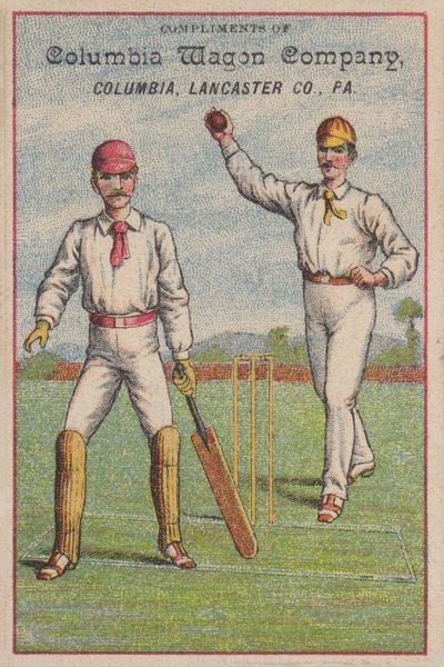 Spil cricket (chromolitho) af American School