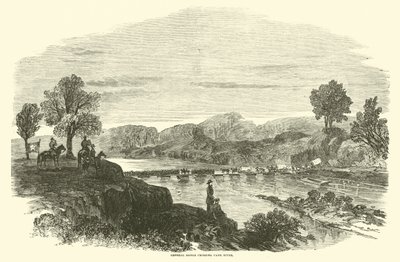 General Banks krydser Cane River, april 1864 af American School