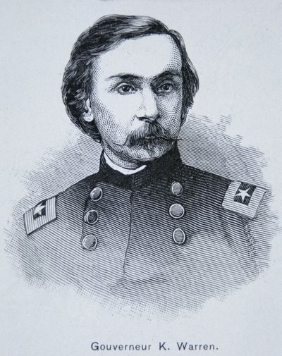 General Gouverneur Kemble Warren (1830-82) (gravering) af American School