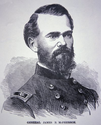 General James Birdseye McPherson (1828-64) (gravering) af American School