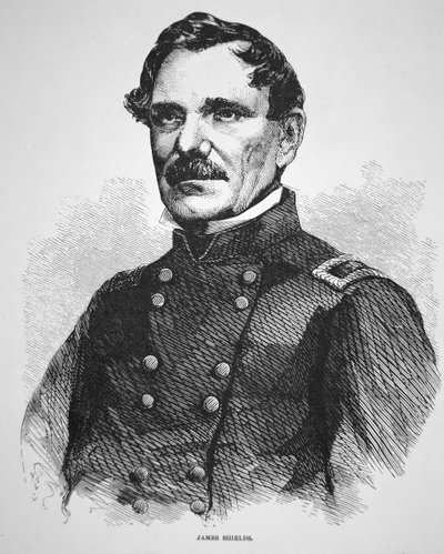 General James Shields (1810-79) (gravering) af American School