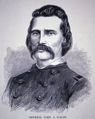 General John Alexander Logan (1826-86) (gravering) af American School