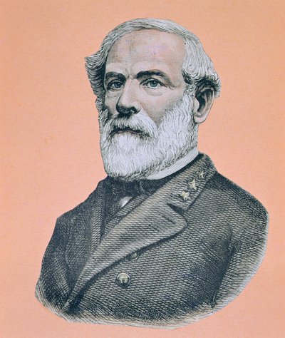 General Robert E. Lee (1807-70) (farve litho) af American School