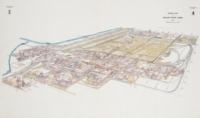 Generel udsigt over Chicago Stock Yards af American School