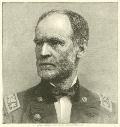 General William Tecumseh Sherman, pensioneret 1. november 1883, maj 1864 af American School