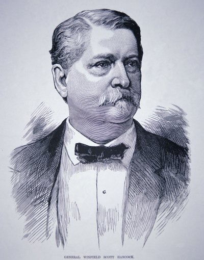 General Winfield Scott Hancock (1824-86) (gravering) af American School