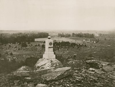 Gettysburg Battlefield (fotogravure) af American School