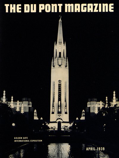 Golden Gate International Exposition, forside af DuPont Magazine, april 1939 af American School