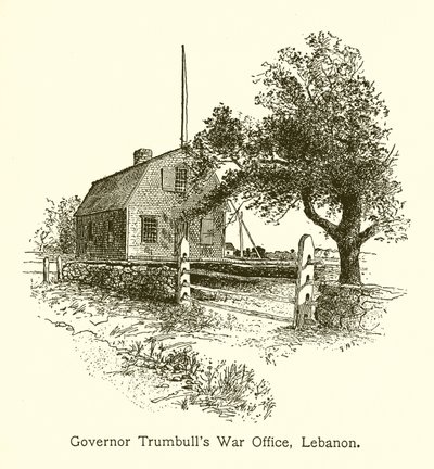 Guvernør Trumbulls krigskontor, Libanon, Connecticut af American School