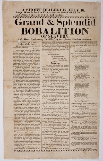 Store og pragtfulde bobalition af slaveri, 1822 af American School