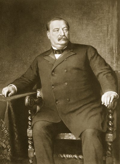 Grover Cleveland, 22. og 24. præsident for USA, pub. 1901 (fotogravure) af American School