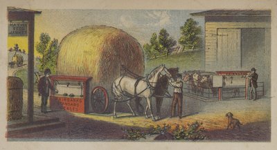 Hø vejes på Fairbanks standardvægt (chromolitho) af American School