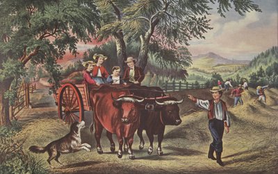 Høtid, Det første læs, udgivet. 1868, Currier & Ives af American School