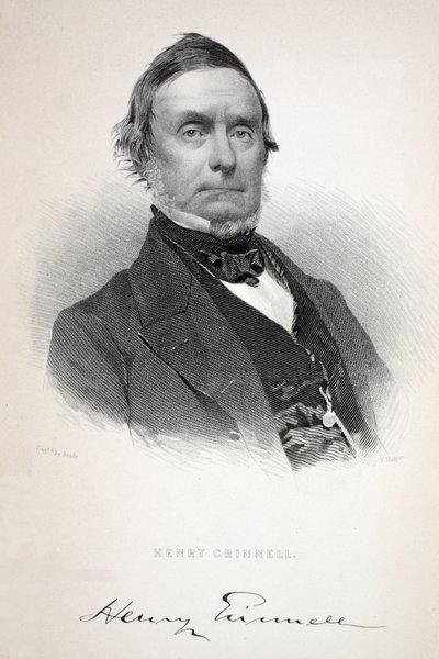 Henry Grinnell, illustration fra Henry Grinnell (1799-1874); Den anden Grinnell-ekspedition på jagt efter Sir John Franklin..., 1856 af American School