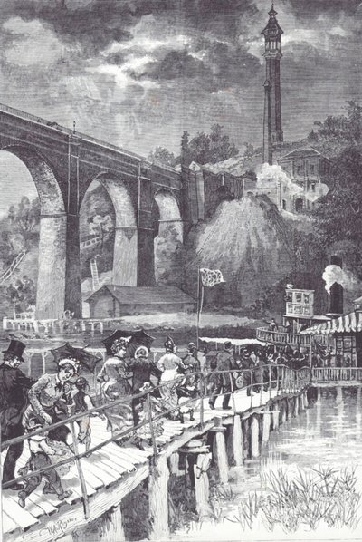 High Bridge over Harlem River, der fører ferskvand fra Westchester County til Central Park reservoir af American School