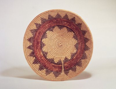 Hopi kurv (vævet fiber) af American School
