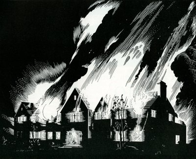 Hus opslugt af flammer af American School