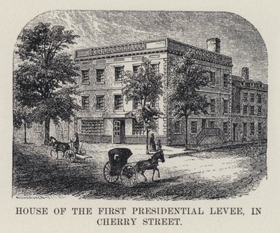 House of the First Presidential Levee, i Cherry Street (litho) af American School