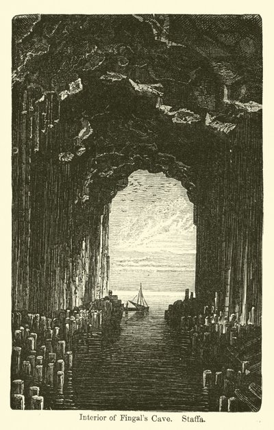 Interiør af Fingals-hulen, Staffa af American School