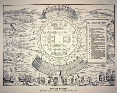 Den irokesiske by Hochelaga af American School