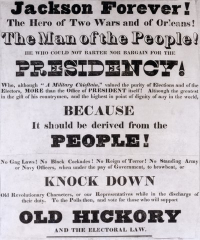 Jackson Forever, Plakat for præsidentens kampagne af American School