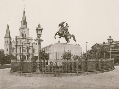 Jackson Square, New Orleans (fotogravure) af American School