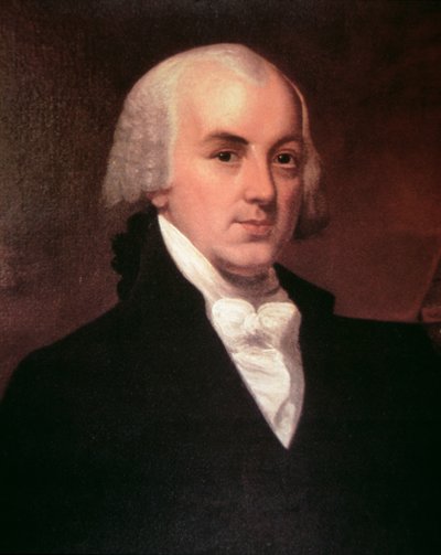 James Madison (1751-1836) (farve litho) af American School