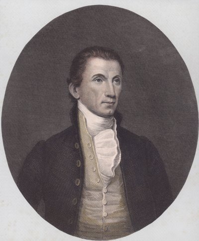 James Monroe (farvet gravering) af American School