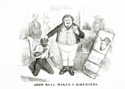 John Bull gør en opdagelse (litho) af American School