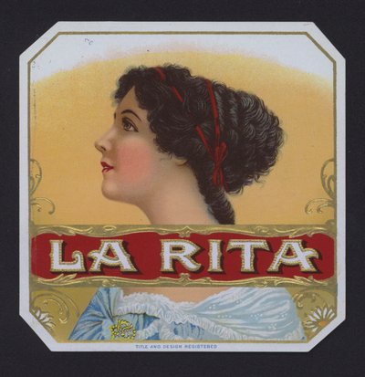 La Rita, Cigar -label (Chromolitho) af American School