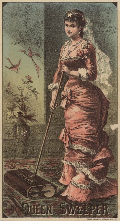 Dame bruger Queen Carpet Sweeper af American School