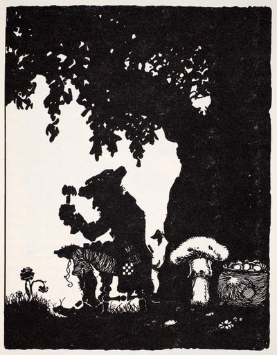Leprechaun, fra The World Guide to Gnomes, Fairies, Elves and Other Little People af Thomas Keightley (1789-1872) Udgivet 1880, (BW Engraving) af American School