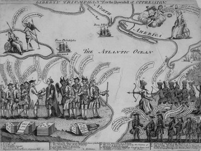 Liberty Triumphant, or the Downfall of Underpression, 1773 af American School