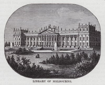 Library of Melbourne (gravering) af American School