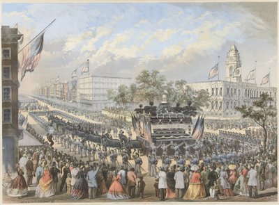 Lincolns begravelse, 25. april, 1865, pub. 1866 af American School