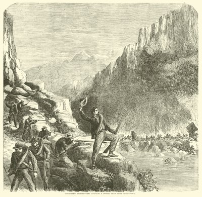 Longstreets skarpretter angriber et føderalt tog over Chattanooga, oktober 1863 af American School