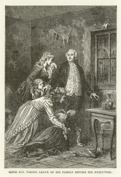 Ludvig XVI tager afsked med sin familie før hans henrettelse af American School