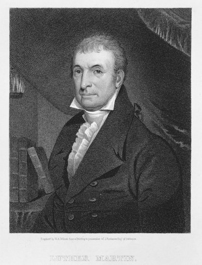 Luther Martin, graveret af William A. Wilmer (ca. 1820-55) af American School