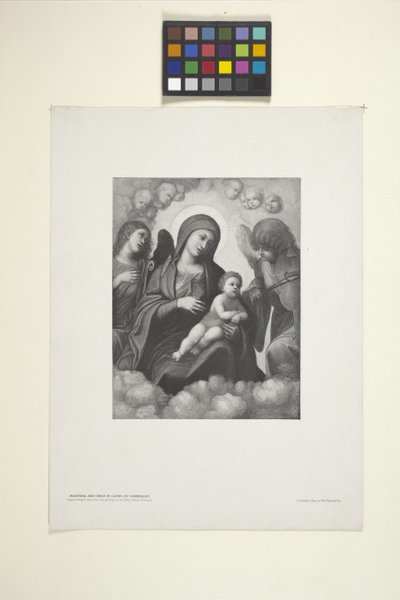 Madonna And Child In Glory (blæk) af American School