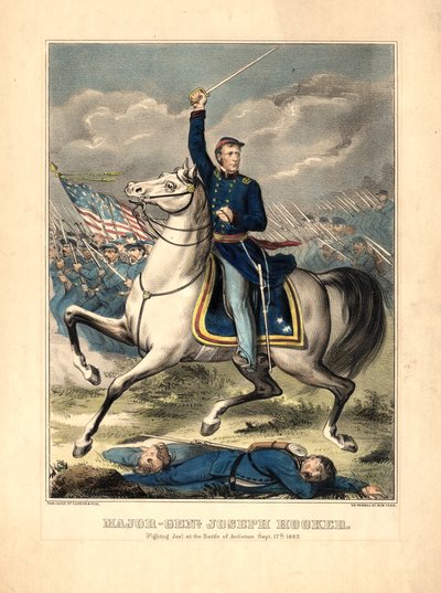 Generalmajor Joseph Hooker af American School