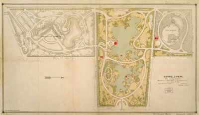Kort over Garfield Park, Chicago, Illinois af American School