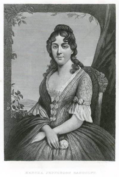 Martha Jefferson Randolph (kobberstik) af American School