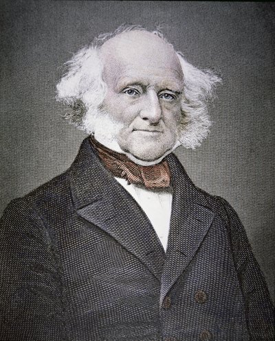Martin van Buren (1782-1862) (farvet gravering) af American School
