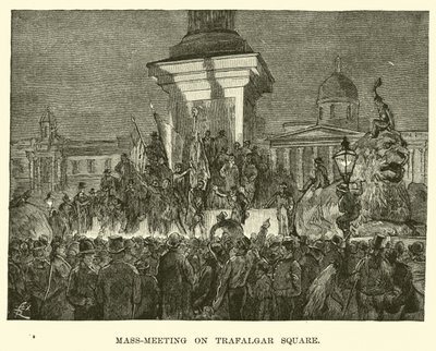 Massemøde på Trafalgar Square af American School
