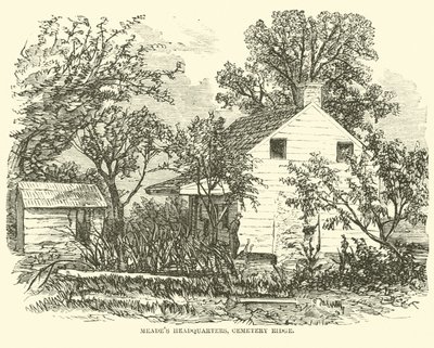 Meades hovedkvarter, Cemetery Ridge, juli 1863 af American School